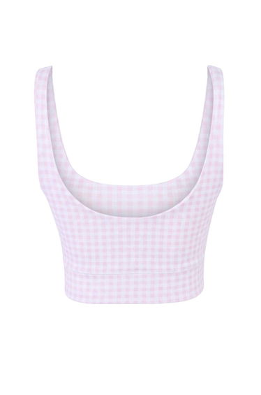 Pink-Multicolor Brushed Scuba Coated Sports Bra product thumbnail 4