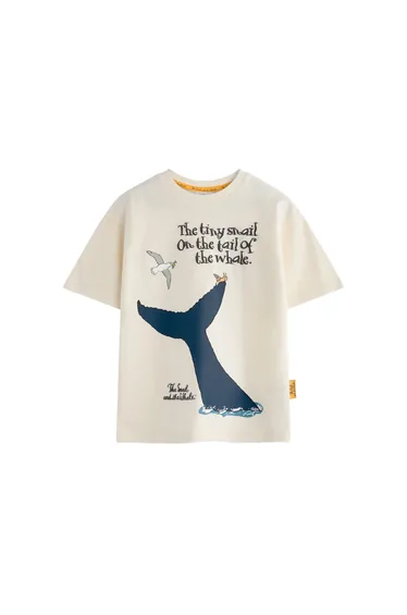 The Snail & The Whale Childrens/Kids Short-Sleeved T-Shirt - Beige