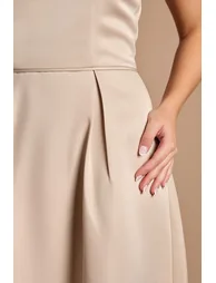 Teen Structured Satin Full Skirted Bridesmaid Dress - 3