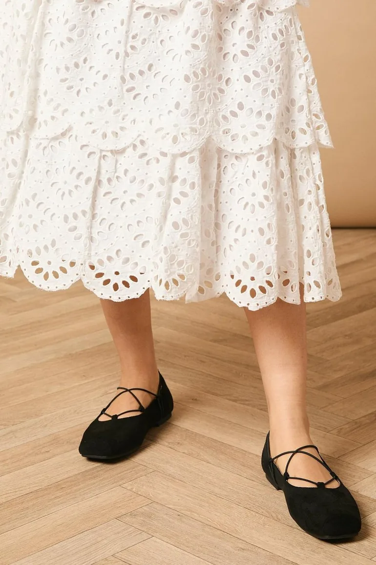 Broderie Tiered Midaxi Skirt - 2