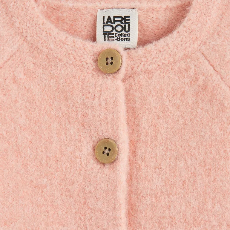 Soft, Chunky Knit Crew Neck Cardigan - 1
