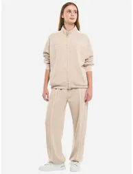 Beige Contrast Stripe Track Jacket and Joggers Co-Ords - 5