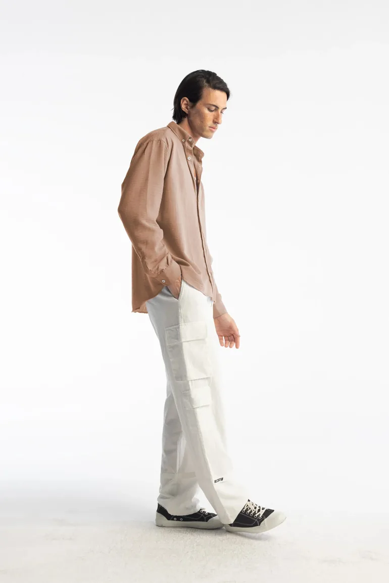 GIESTO Oversized Button-Up Long Sleeve Shirt - 3