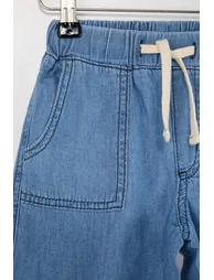 Blue Straight Denim Shorts & Bermuda - 2