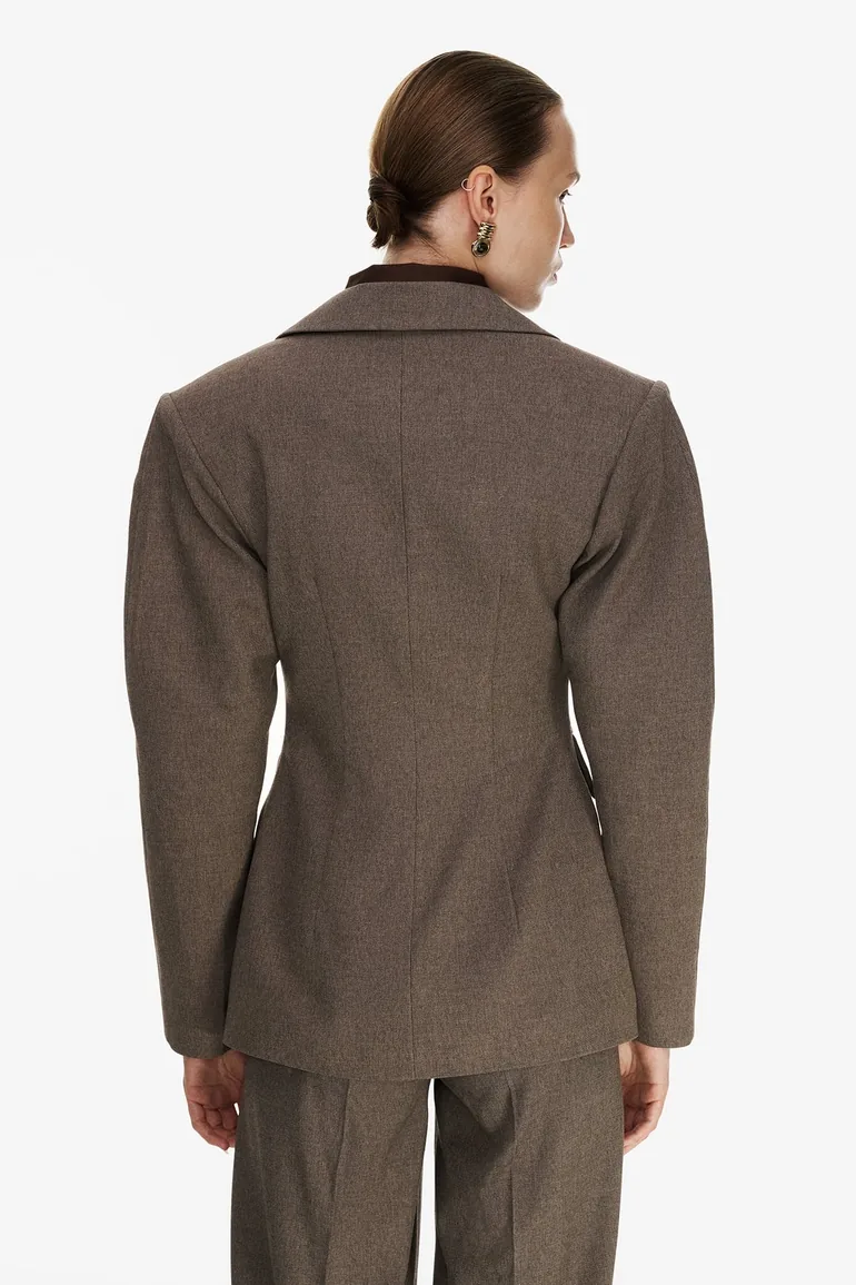 Slim Fit Jacket With Wide Sleeve Detail - 1
