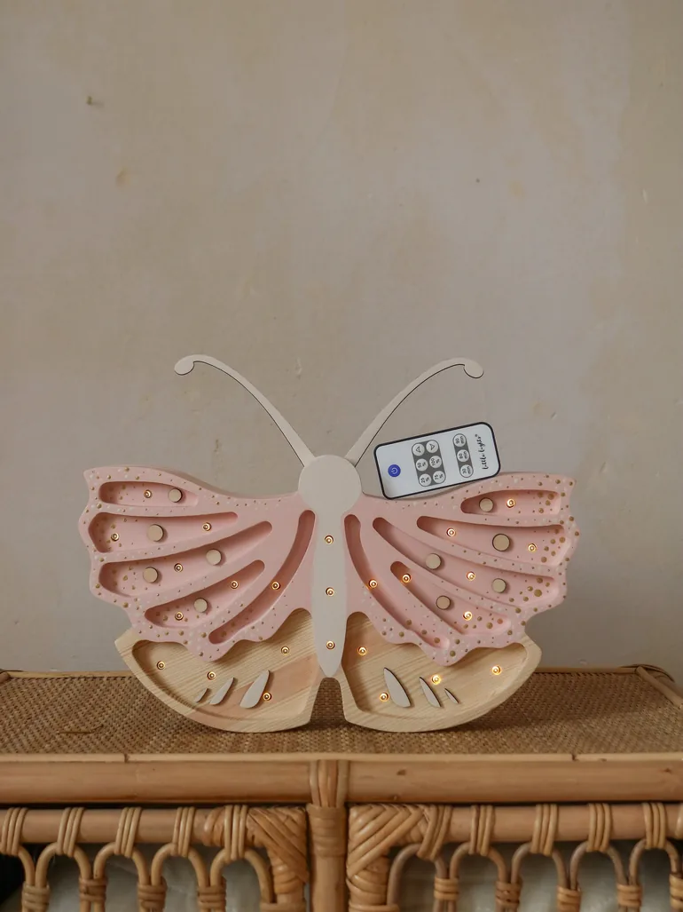 Butterfly Lamp in Pink (19x35x5.5 cm) - 2