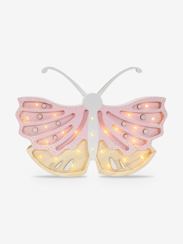 Butterfly Lamp in Pink (19x35x5.5 cm)