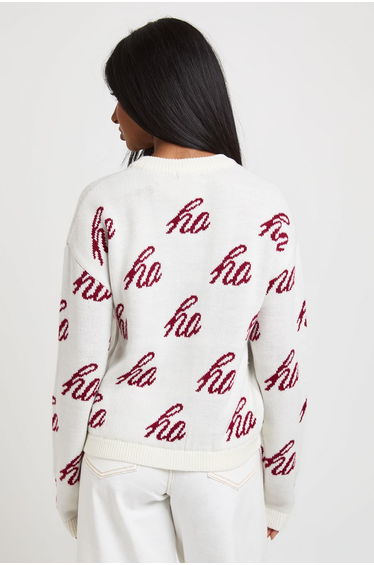 Oversized Ho Ho Ho Chrismtas Cardigan - cream product thumbnail 2