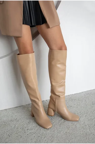 Scuti Women's Square Toe Leather Boots