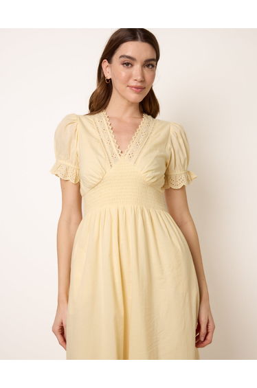 Embroidery Detail V-Neck Dress product thumbnail 4
