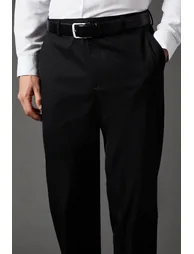 Black Regular Fit Suit Trousers - 3