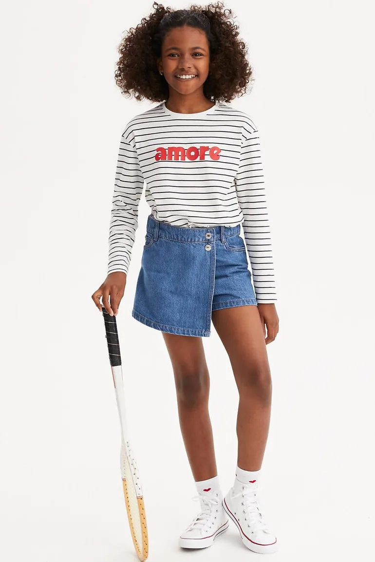 Denim Mini Skort