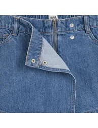 Denim Mini Skort - 3