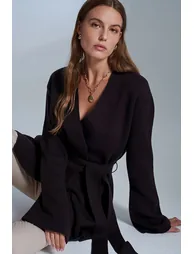 DILVIN Women's Acrylic Wool Blend Cardigan - 1