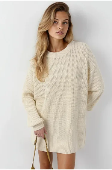 MY FASHION Oversized Long Fit Knit Sweater