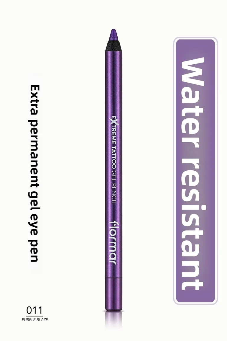 Sparkling Permanent Eye Pencil (PURPLE) - Extreme Tattoo Gel Pencil - 011 Purple Blaze - 2