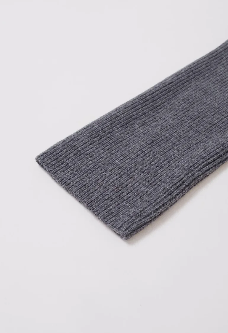 Wide Lapel Tie Waist Longline Knit Cardigan in Smoke - 6