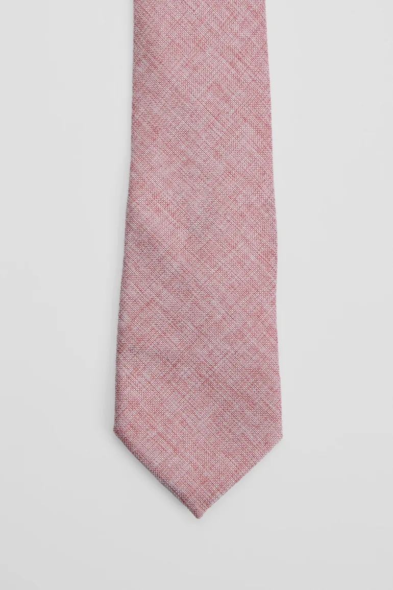 Pink Linen Look Tie - 2