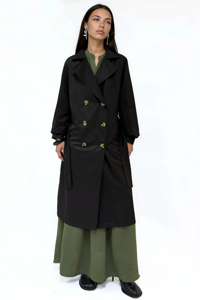 BDART Double Breasted Long Trench Coat