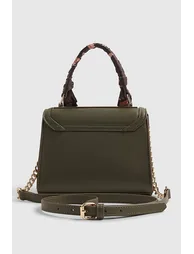 Khaki Fringe Scarf Tote Bag - 2