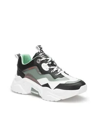 Women's Black White Sneaker - 2
