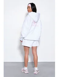 DSGN Studio Wellness Club Oversized Hooded Short Tracksuit - ash grey - 2