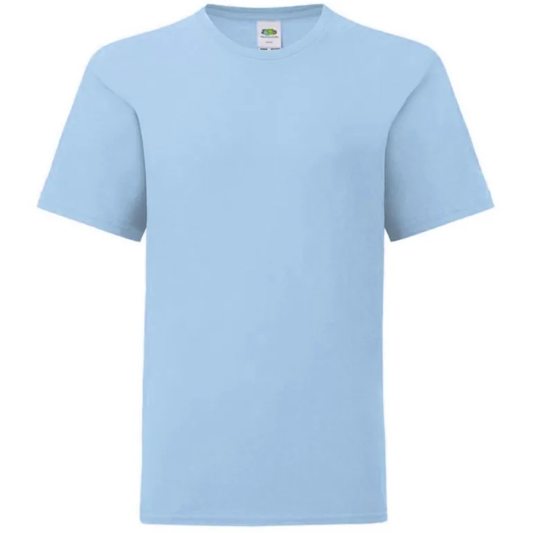 Fruit Of The Loom Childrens/Kids Iconic T-Shirt - Sky Blue