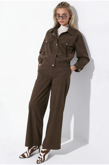 Velvet Jacket with Pocket Detail