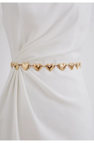 حزام شيك ويش باللون الذهبي