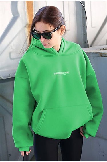 Sweatshirt - Green - Oversize