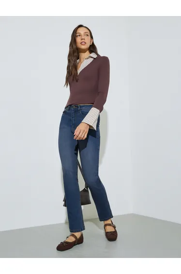 Mid Rise Washed Ankle Length Slim Fit Jeans
