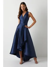 Plunge Waterfall Bridesmaids Maxi Dress