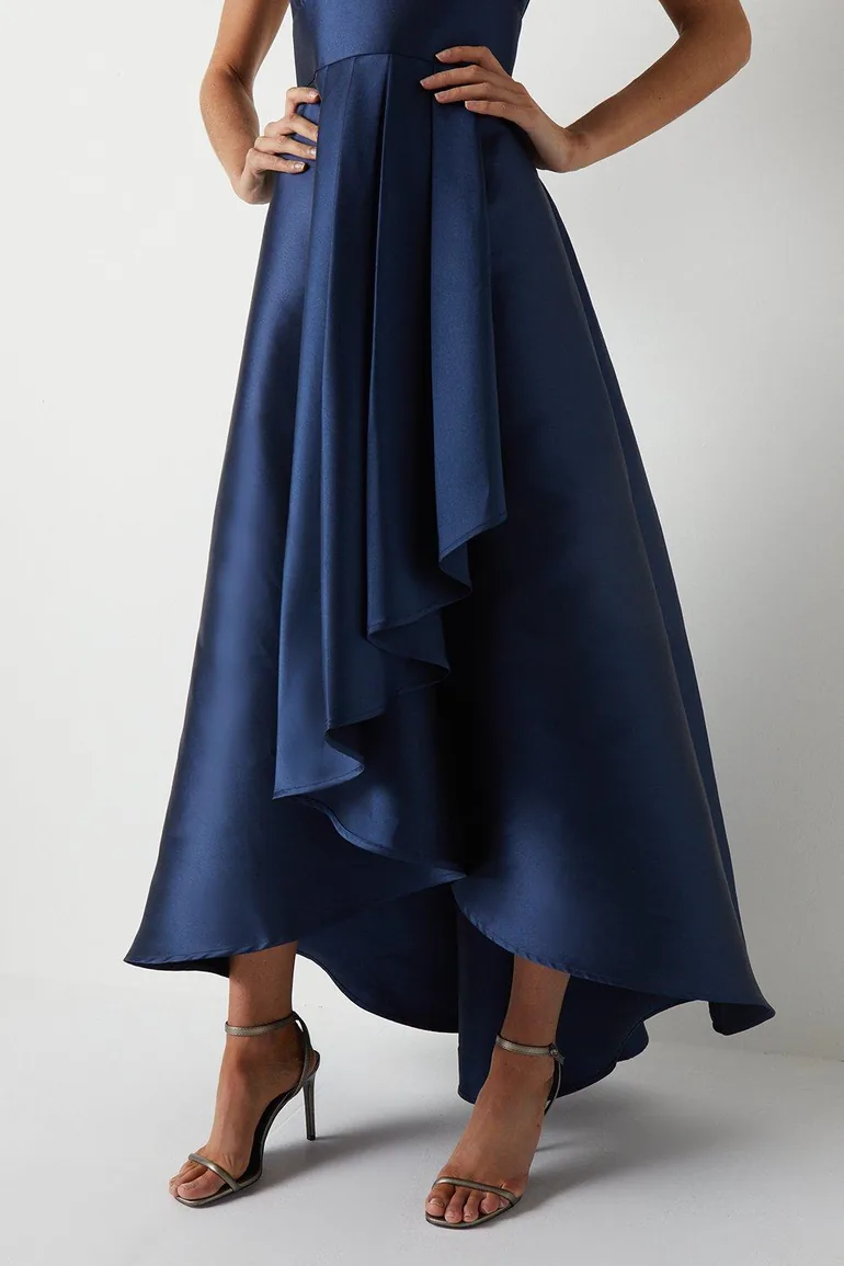 Plunge Waterfall Bridesmaids Maxi Dress - 3