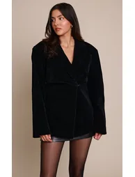 بليزر شمواة - أسود - 1