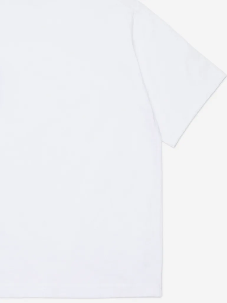 تيشيرت أطفال بطبعة شعار لون أبيض - 3