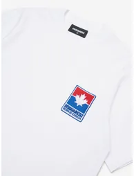 تيشيرت أطفال بطبعة شعار لون أبيض - 2