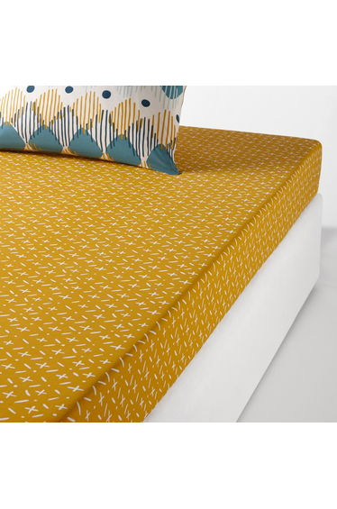 COOL Graphic Print Cotton Fitted Sheet