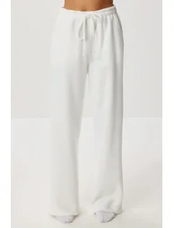 ISTANBUL Wide Leg Jogger Pants with Drawstring Closure - 2