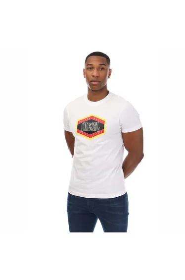 توب ديزل أبيض بأكمام قصيرة