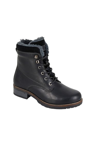 Woodland Womens/Ladies Leather Ankle Boots - Black
