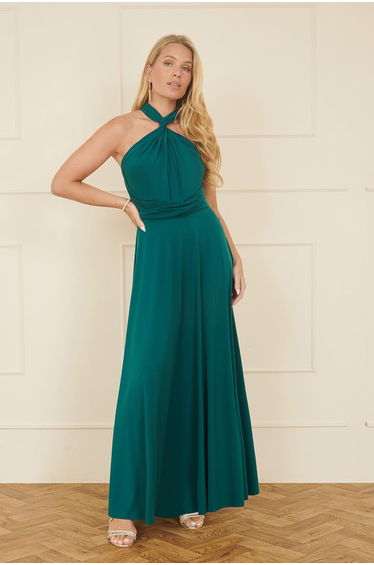 Yumi Green Jersey Stretch Multiway Midi Dress