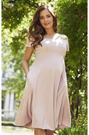 Aria Maternity Dress Mellow Rose Pink