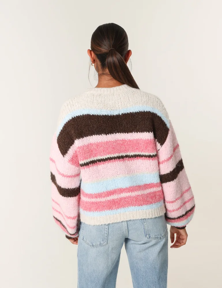 Colourful Block Horizontal Stripes Jumper - 5