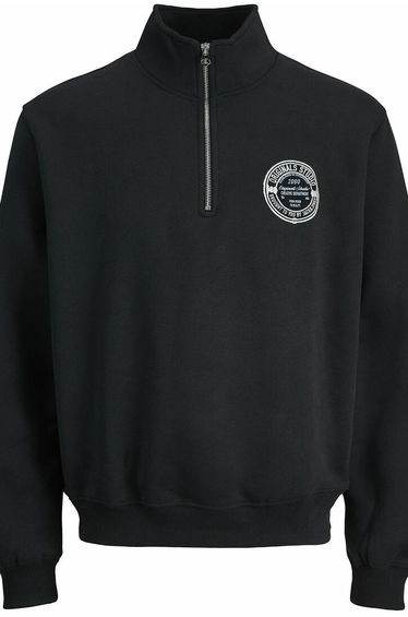Half Zip-Up Logo Sweatshirt