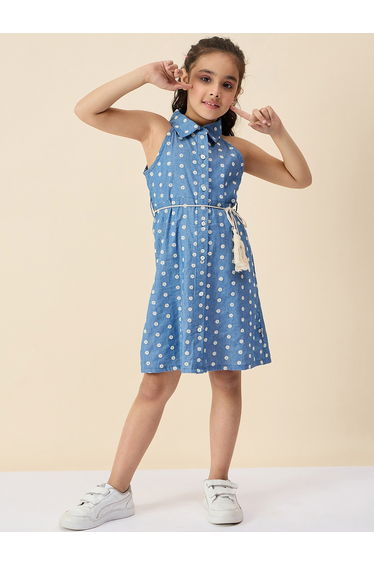 Flower Embroidery Shirt Dress