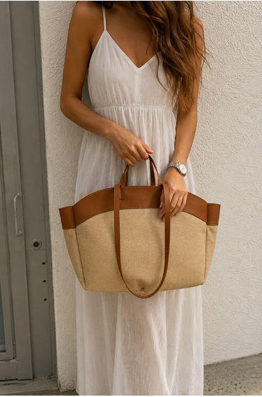 Straw Beach Bag Large Volume Shoulder Bag Daily Use