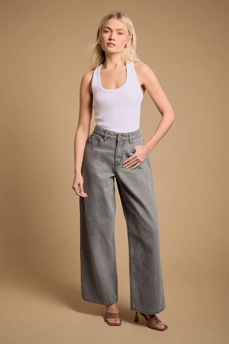 Straight Leg Western Look Jean