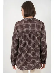 BDART Oversized Plaid Button-Up Shirt - 4