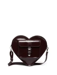 Leather Heart-Shaped Backpack - 1