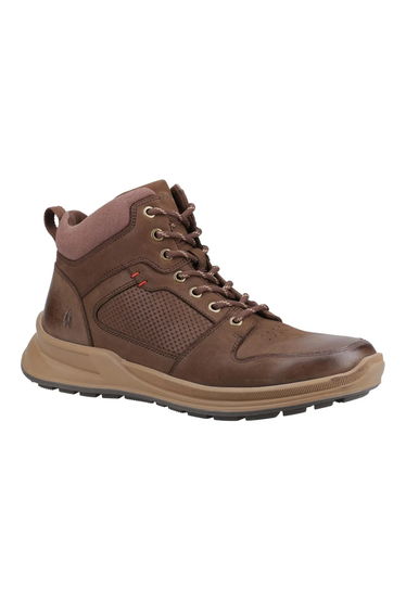 Hush Puppies Mens Arnie Leather Ankle Boots - Brown